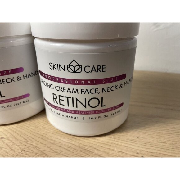 (2-Pack) SKIN CARE ~ Face Neck Hand RETINOL MOISTURIZING CREAM Silky Supple Skin - Picture 2 of 2